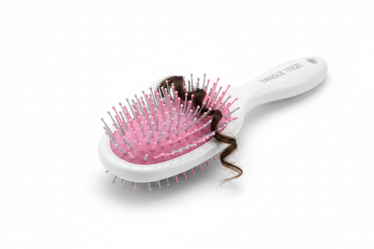 Anti-tangle detangler hair brush with bristle nylon for scalp massage, professional detangling hairbrush comb for women
