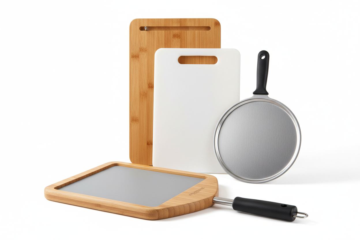 Sliding pizza shovel with non-stick cutting board, pizza transfer peel and storage board kitchen baking tool
