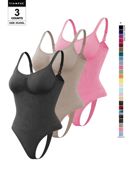 Seamless Shaping Bodysuit, Tummy Control Slimming Thong Body Shaper, Women'S Underwear & Shapewear, Smooth