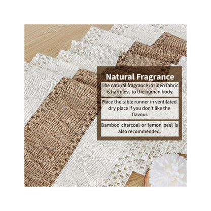 Boho Table Runner for Thanksgiving Fall Christmas Home Decor with Tassels 72 Inches Long Pottery Barn Furniture Farmhouse Rustic Macrame Burlap Table Decoration for Living Room