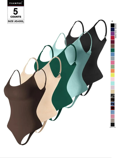 Seamless Shaping Bodysuit, Tummy Control Slimming Thong Body Shaper, Women'S Underwear & Shapewear, Smooth