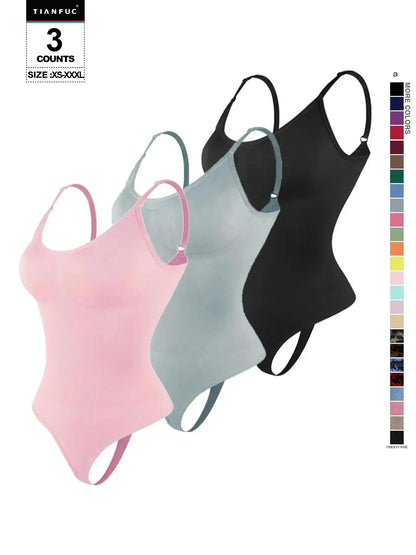 Seamless Shaping Bodysuit, Tummy Control Slimming Thong Body Shaper, Women'S Underwear & Shapewear, Smooth