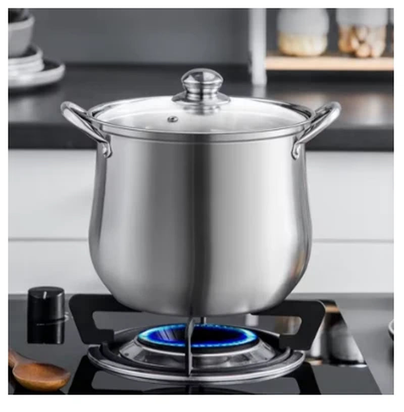 Large Stainless Steel Stock Pot – Heavy-Duty Cooking Pot for Soups, Stews & Boiling, Durable Easy-Clean Kitchen Essential