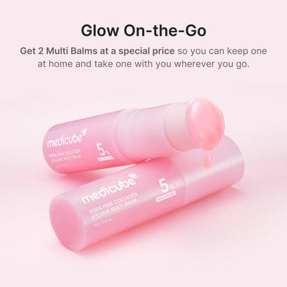[NEW] [Medicube] PDRN Pink Collagen Volume Multi Balm | All in One Volufiline, PDRN, NAD Stick for Youthful-Looking, Helping Look of Fine Lines, Firming Care, Anti-Aging Care | for Under-Eyes, Neck, Forehead, Smile Lines, Lip Care | Korean Skincare