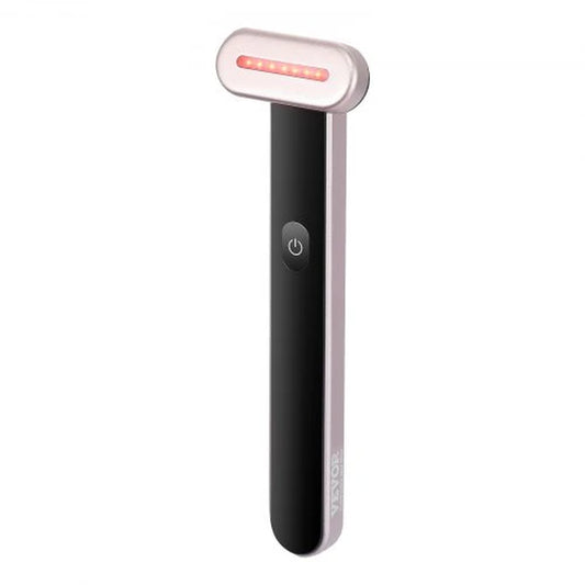 VEVOR Red Light Therapy Wand for Face and Neck, 3-In-1 LED Facial Wand Red Light Therapy Device with Heating Therapy| Vibrating Facial Massage, Portable LED Beauty Wand