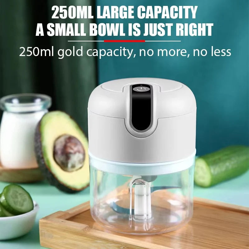 Multifunction Electric Food Chopper – Garlic Masher, Meat Grinder & Baby Food Blender, Vegetable Chopper Kitchen Appliance