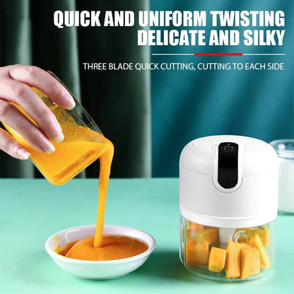 Multifunction Electric Food Chopper – Garlic Masher, Meat Grinder & Baby Food Blender, Vegetable Chopper Kitchen Appliance