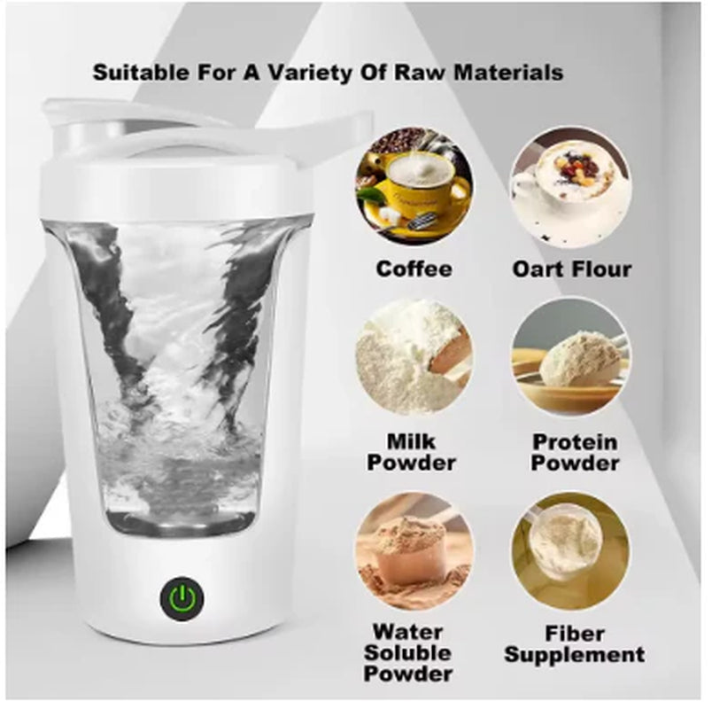 450Ml Electric Mixing Cup – Portable Protein Shaker Bottle Blender for Protein Powder, Coffee & Milk, Rechargeable Mixer for Travel, Home & Office