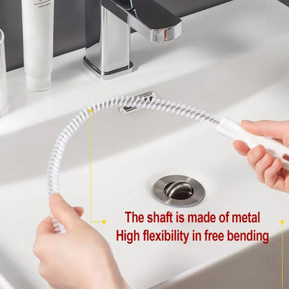 Sink Hair Cleaner, 1 Count Flexible Pipe Dredger, Household Bendable Anti-Clogging Cleaning Hook, Pipe Unclogger Tool, Summer Essentials