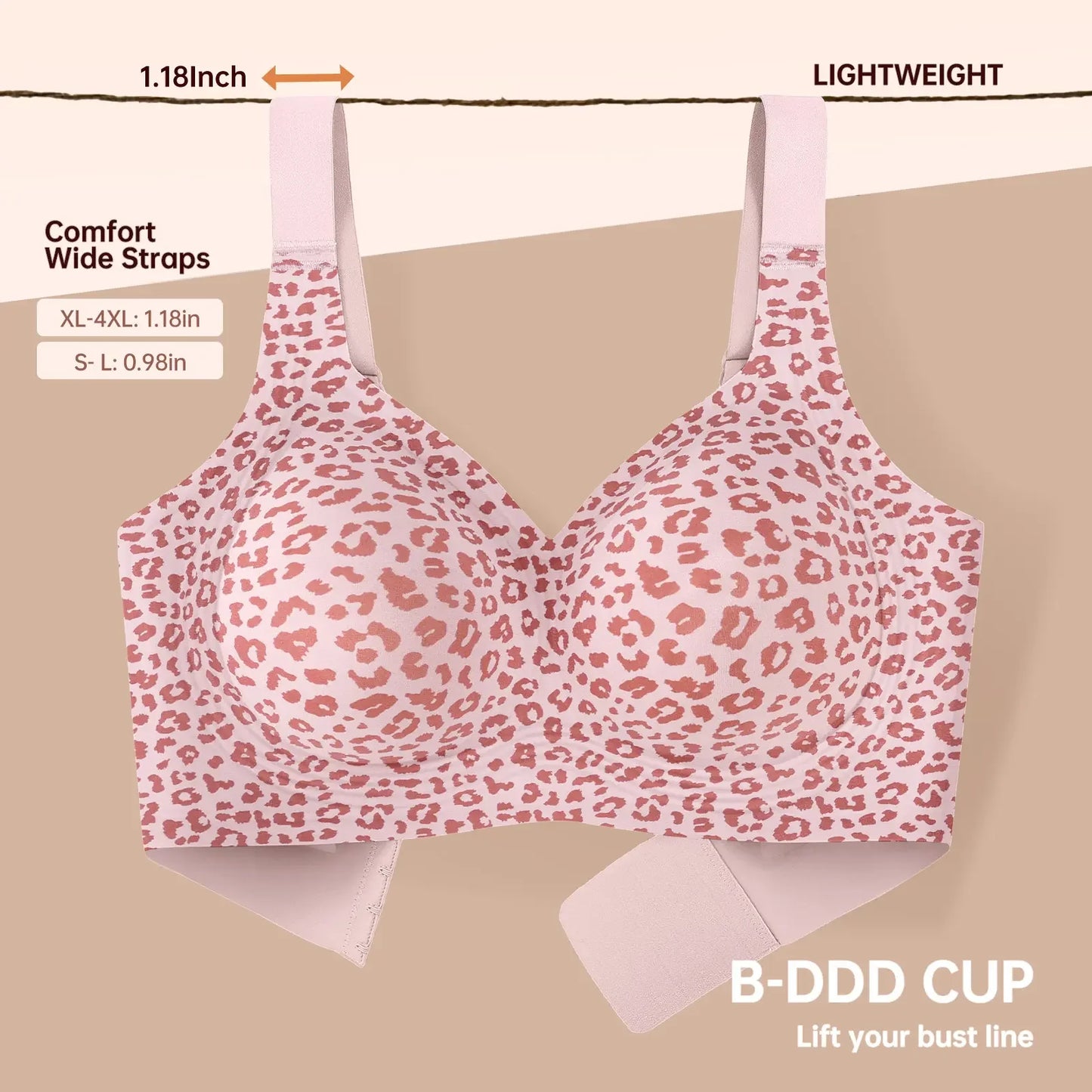 OEAK Women Jelly Bras Wirefree Full Coverage No Underwire Everyday Bras Comfortable Wireless Padded Tshirt Bra