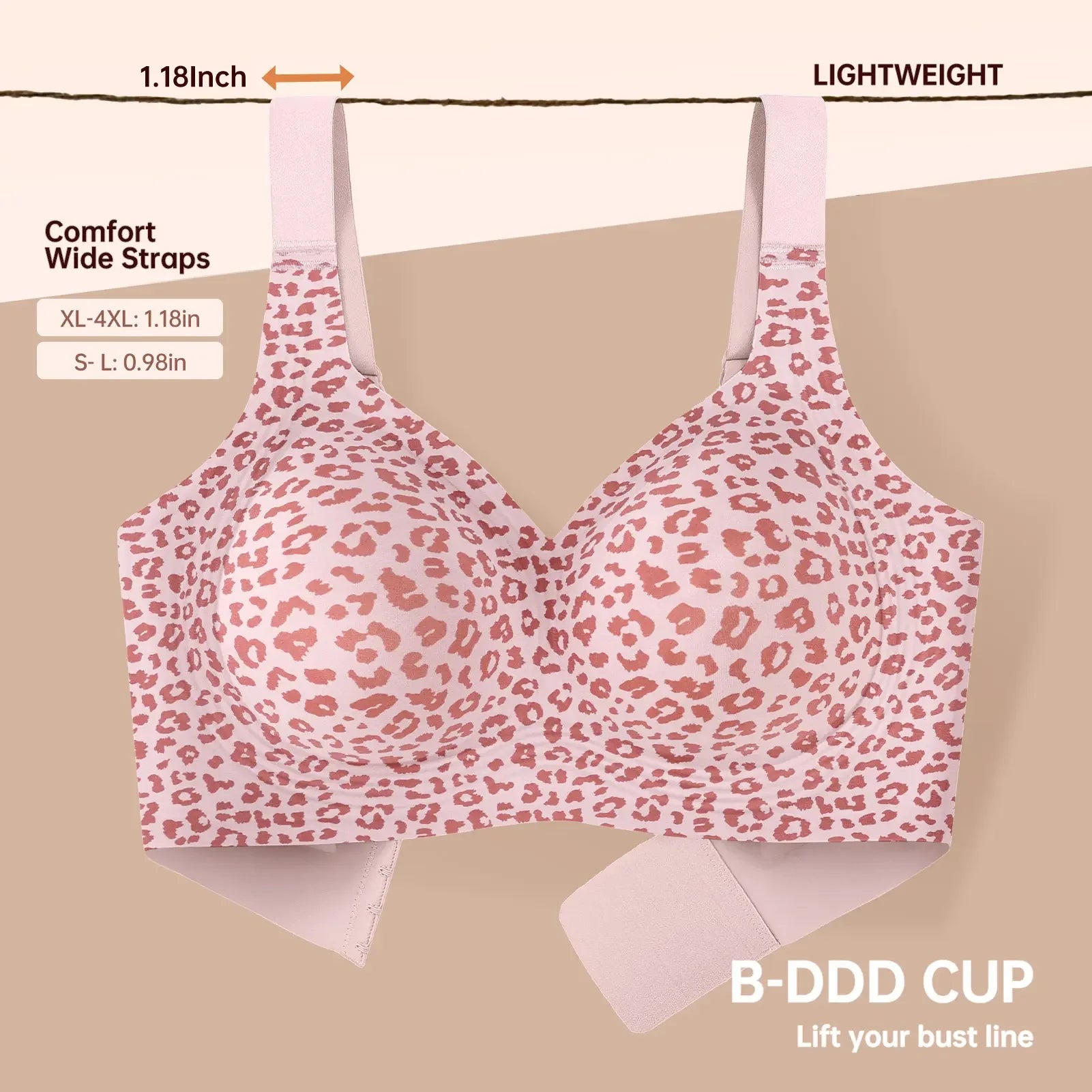 OEAK Women Jelly Bras Wirefree Full Coverage No Underwire Everyday Bras Comfortable Wireless Padded Tshirt Bra