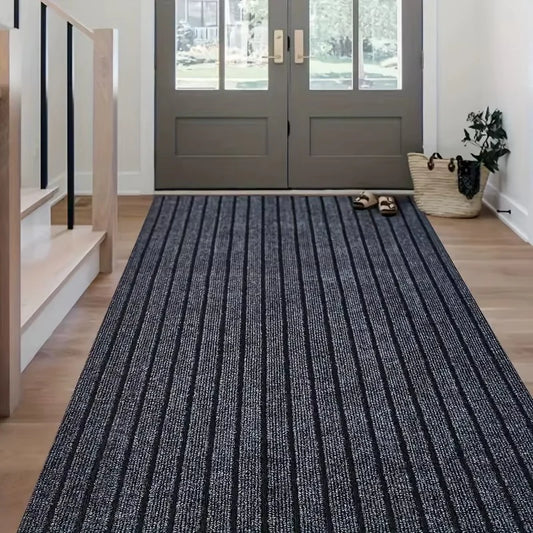 40Cm × 3M DIY Self-Adhesive Kitchen Floor Mat – Solid Color Striped Non-Slip Carpet Roll – Door Mat for Kitchen, Hallway, Bedroom & Home Decoration Rug