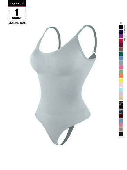 Seamless Shaping Bodysuit, Tummy Control Slimming Thong Body Shaper, Women'S Underwear & Shapewear, Smooth