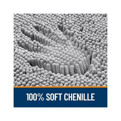 Bathroom Rugs 30X20, Extra Soft Absorbent Chenille Bath Rugs, Rubber Backing Quick Dry, Machine Washable Bath Mats for Bathroom Floor, Tub and Shower, Home Decor Accessories, Grey