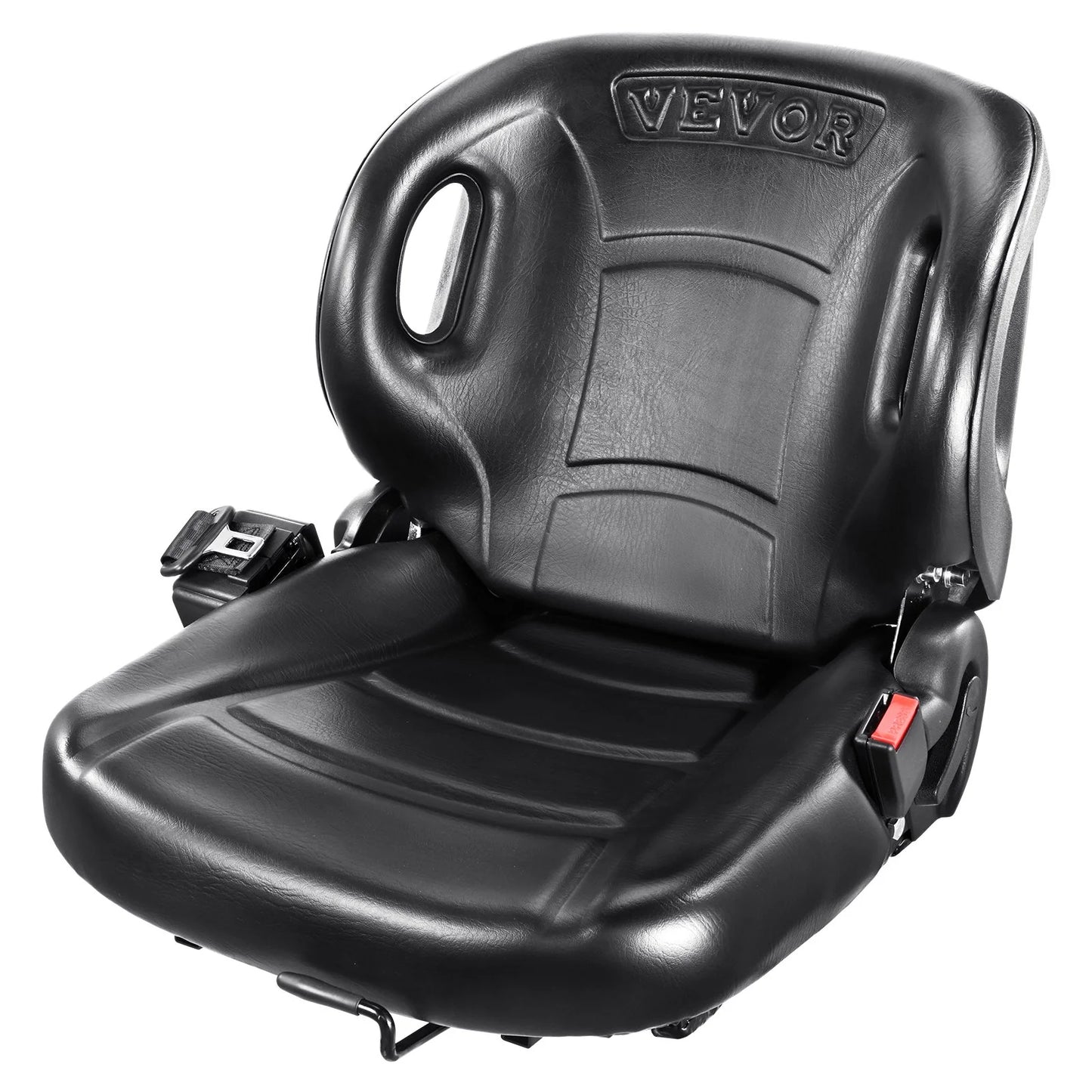 VEVOR Universal Forklift Seat,Tractor Seat with Adjustable Angle Back, Micro Switch and Seatbelt,Wrap-Around Forklift Seat for Tractor Loader Excavator