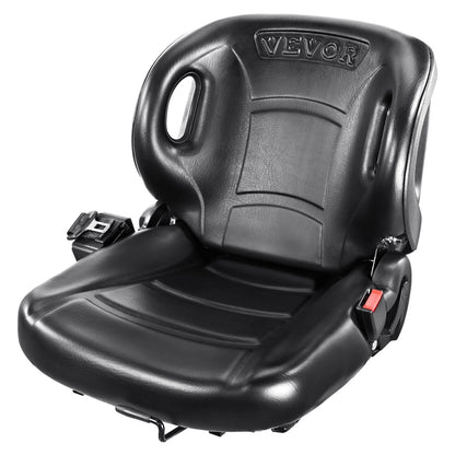 VEVOR Universal Forklift Seat,Tractor Seat with Adjustable Angle Back, Micro Switch and Seatbelt,Wrap-Around Forklift Seat for Tractor Loader Excavator