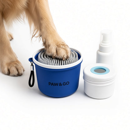 Pet Paw Cleaner Cleaning Kit Cup Soft Brush Can