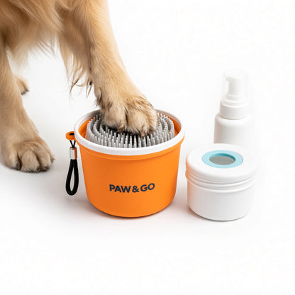 Pet Paw Cleaner Cleaning Kit Cup Soft Brush Can