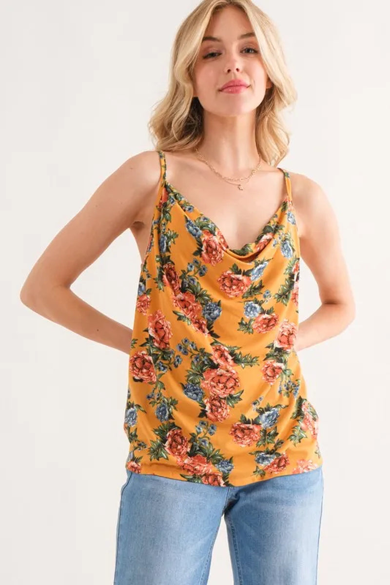 And the Why Floral Printed Casual Tank Top