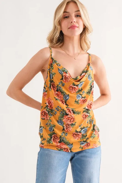 And the Why Floral Printed Casual Tank Top