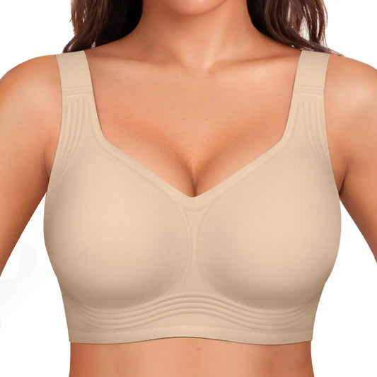 OEAK Women Jelly Bras Wirefree Full Coverage No Underwire Everyday Bras Comfortable Wireless Padded Tshirt Bra