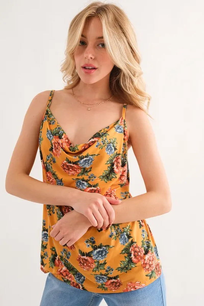 And the Why Floral Printed Casual Tank Top