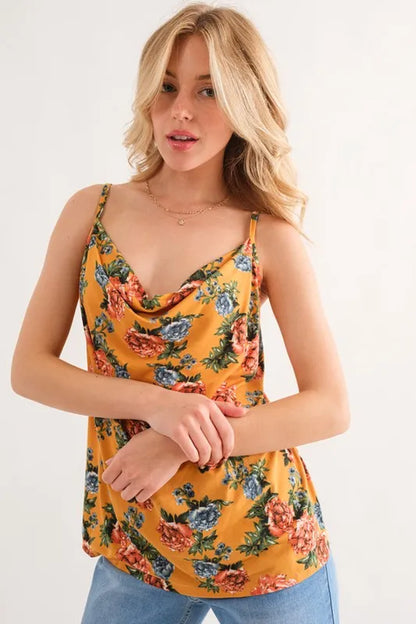And the Why Floral Printed Casual Tank Top