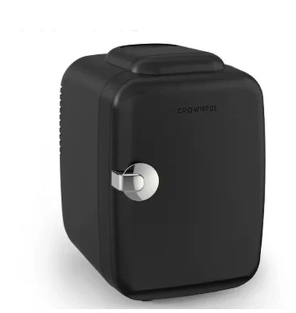 Crownful 4L Mini Fridge – AC/DC Portable Beauty Skincare Refrigerator with Cooling & Heating, 110V/220V Car & Home Mini Fridge for Makeup, Drinks