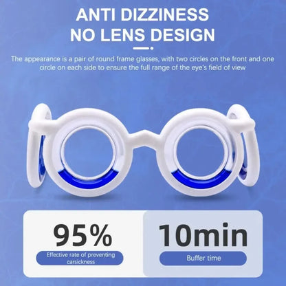 Portable Anti-Motion Sickness Eyeglass No Lens Airsickness Natural Nausea Relief Glasses Carsickness Anti-Nausea
