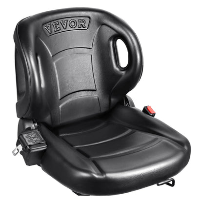 VEVOR Universal Forklift Seat,Tractor Seat with Adjustable Angle Back, Micro Switch and Seatbelt,Wrap-Around Forklift Seat for Tractor Loader Excavator