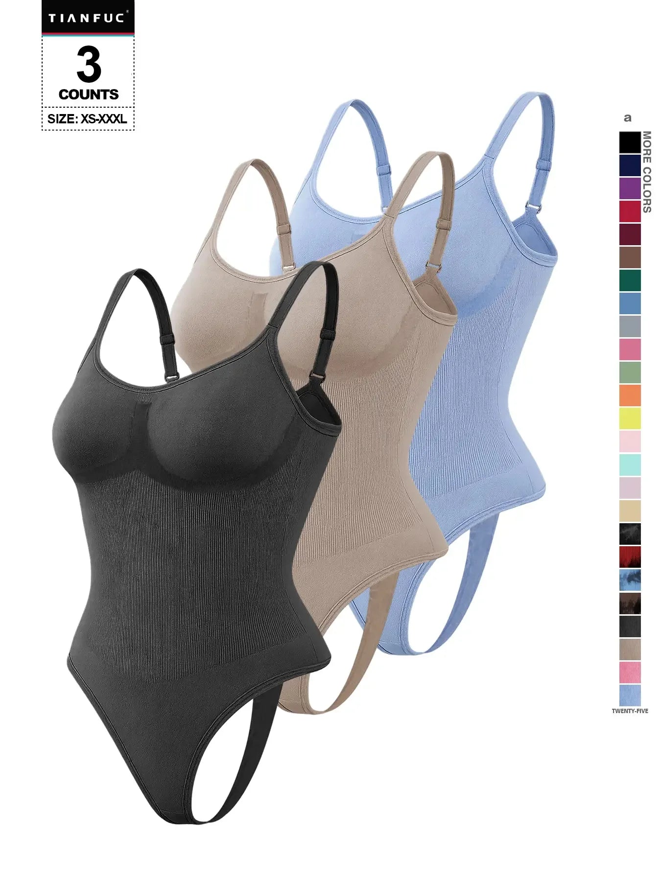 Seamless Shaping Bodysuit, Tummy Control Slimming Thong Body Shaper, Women'S Underwear & Shapewear, Smooth