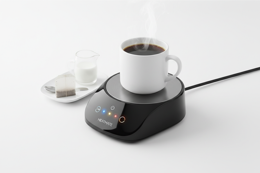 USB coffee mug warmer for desk with 3-temperature touch control, 10W fast heating pad with auto-off