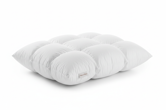 Mellow Sleep Mellow Puff Pillow soft quilted puff grid design fluffy plush bed pillow with cloud-like comfort for all sleep positions