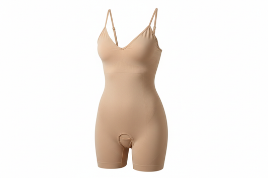 V neck spaghetti strap bodysuit compression shapewear slimming body shaper smooth out bodysuit for women
