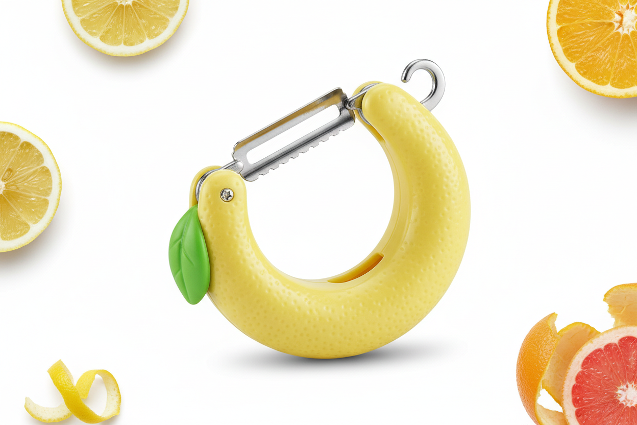 Plastic folding handle fruit and vegetable peeler, creative lemon and grapefruit kitchen tool