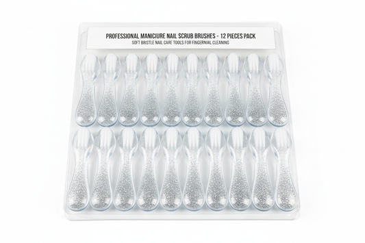 Nail cleaning brush set 12 pieces, professional manicure nail scrub brushes for fingernail cleaning and nail care
