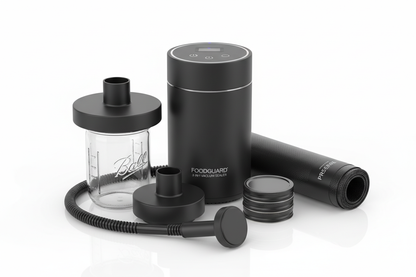 3-in-1 electric mason jar vacuum sealer kit in black for food preservation