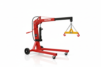 VEVOR hydraulic engine hoist 2 ton heavy-duty cherry picker shop crane, foldable engine crane for auto repair and weights lifting