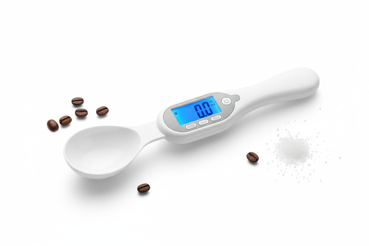 LCD digital kitchen scale measuring spoon for coffee, tea and sugar, electronic food weight tool