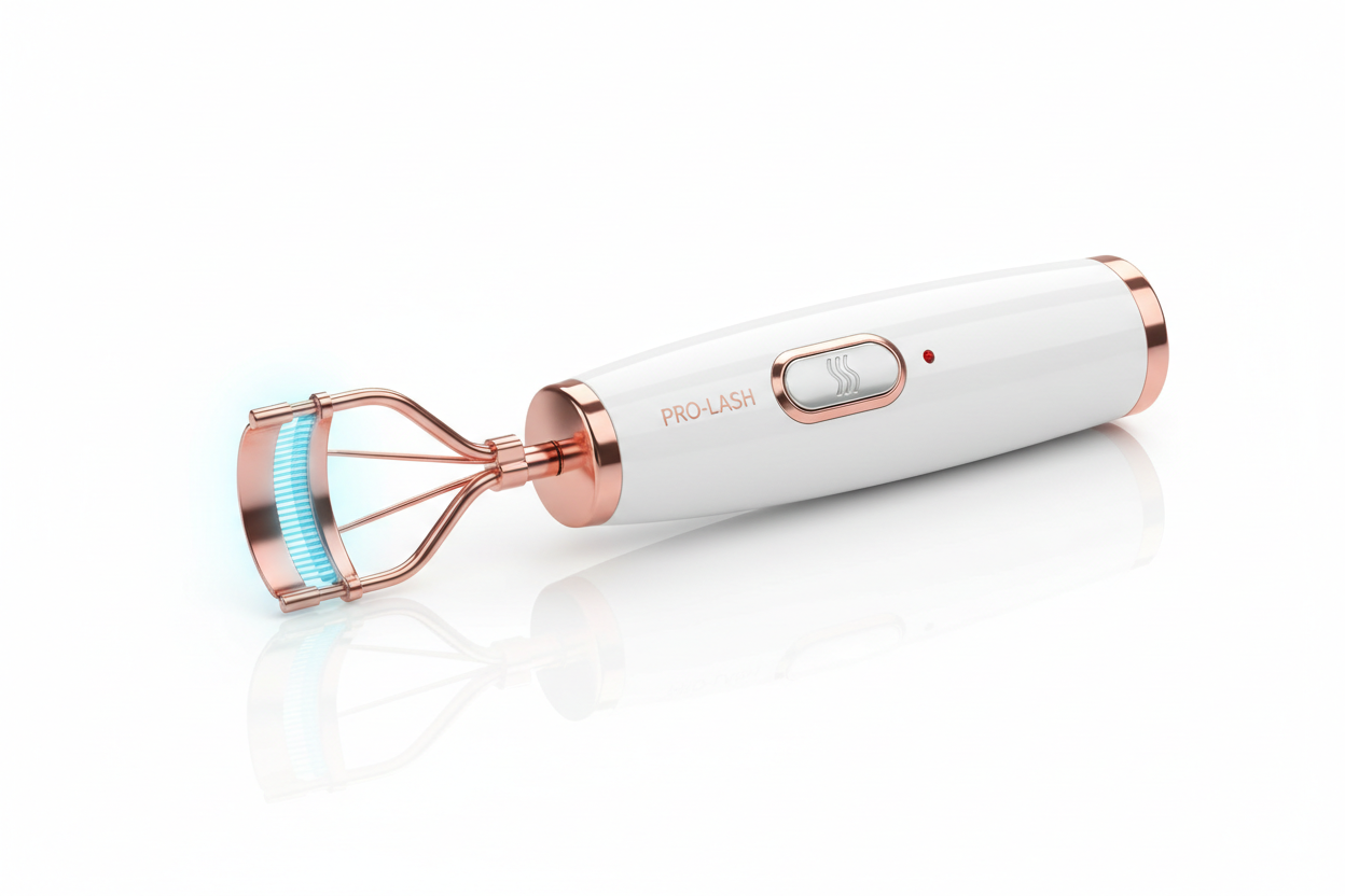 Ultraglow electric eyelash curler, professional heated makeup tool for long-lasting defined lashes