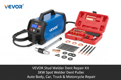 VEVOR stud welder dent repair kit 3KW spot welder with 6 welding modes and 16 accessories for car truck and motorcycle dent repair
