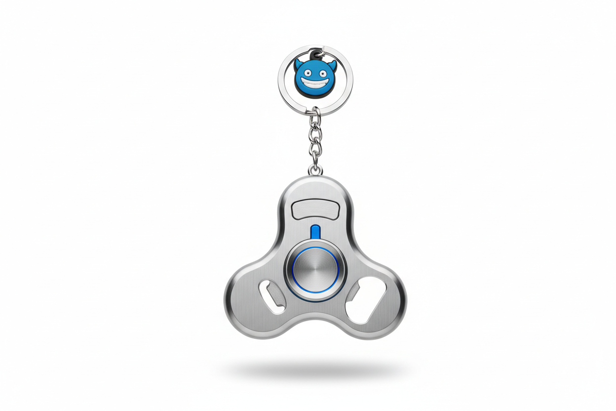 Creative fidget spinner toy keychain, hand spinner anti-anxiety stress relief finger spinner with bottle opener