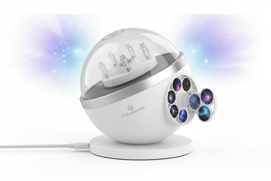 2-in-1 galaxy projector night light, USB starry sky LED ceiling wall projection lamp with 360 degree rotation for kids bedroom