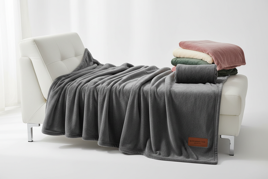 Multifunctional solid color blanket, soft comfortable warm throw blanket for bed sofa bedroom living room and travel