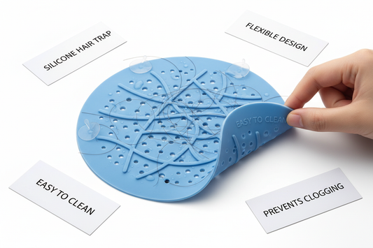 Silicone hair trap drain strainer, flexible shower drain catcher to prevent clogging