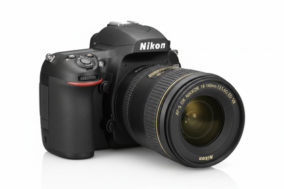 D7500 20.9MP DSLR camera with AF-S DX NIKKOR 18-140mm f/3.5-5.6G ED VR lens in black, professional digital SLR camera